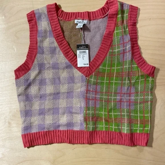 Rue 21 Sleeveless Sweater Vest Large (CM) - Picture 3 of 14